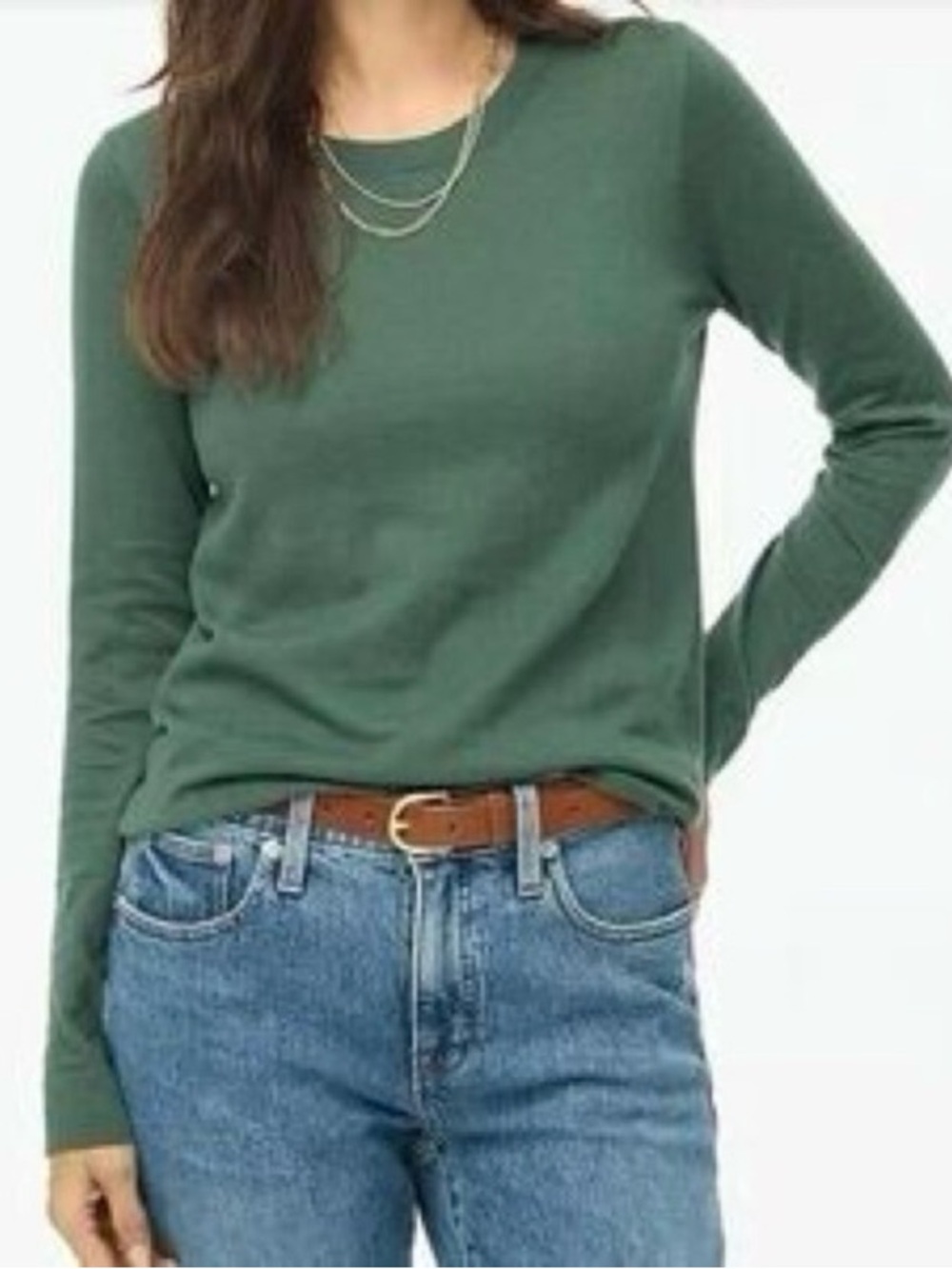 J Crew Factory Lamppost Green Cotton Teddie Sweater Size Medium NWT